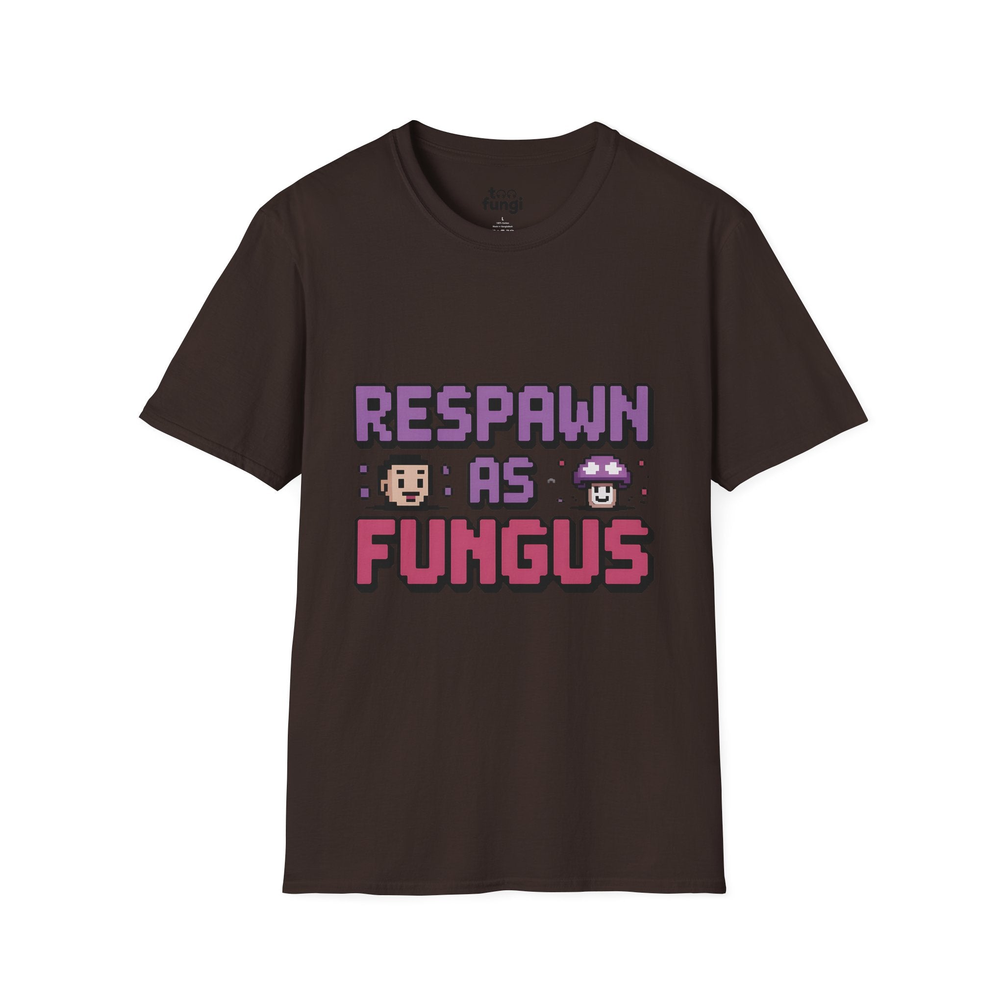 Respawn As Fungus 8-Bit Afterlife Gaming T-Shirt