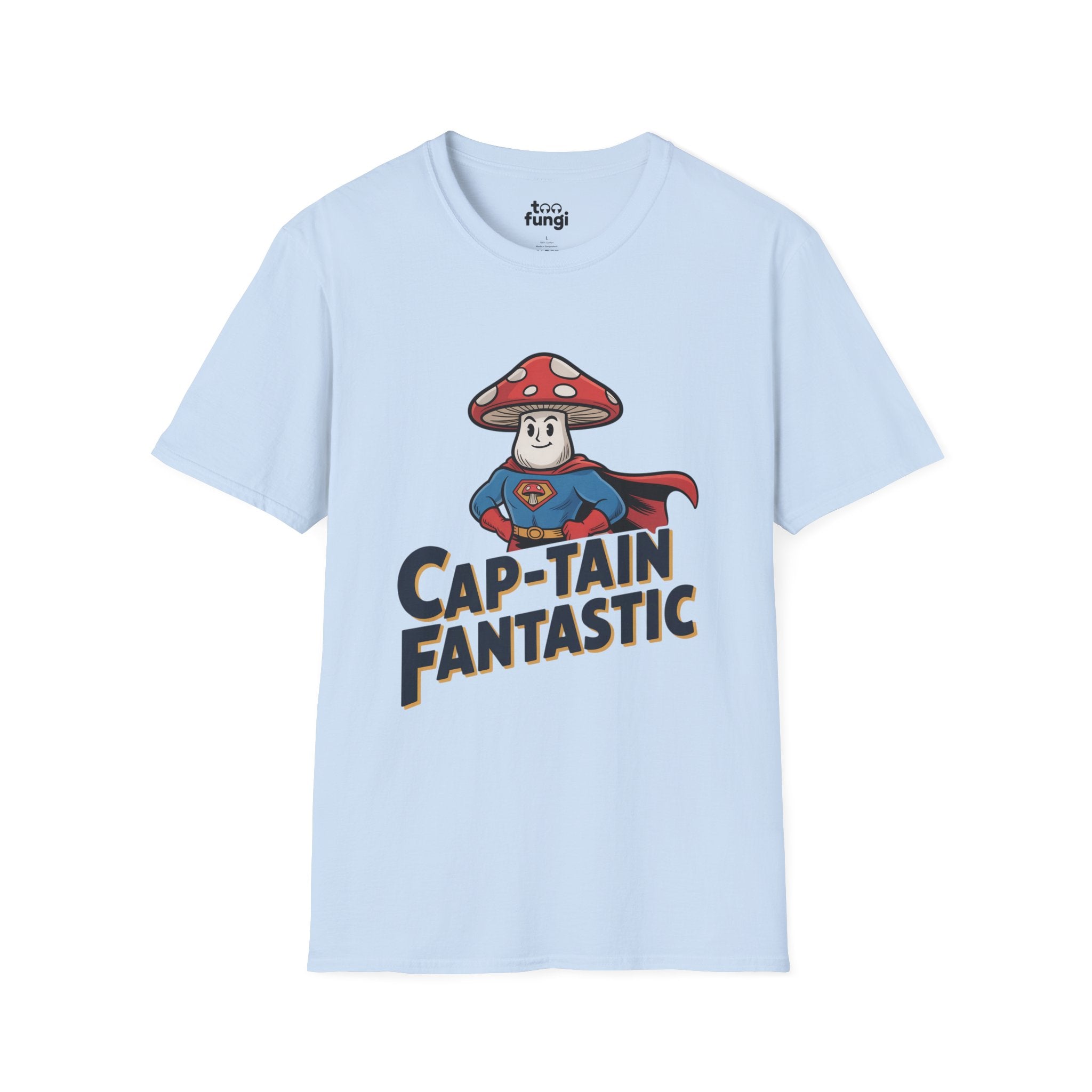 Cap-Tain Fantastic Mushroom Superhero T-Shirt
