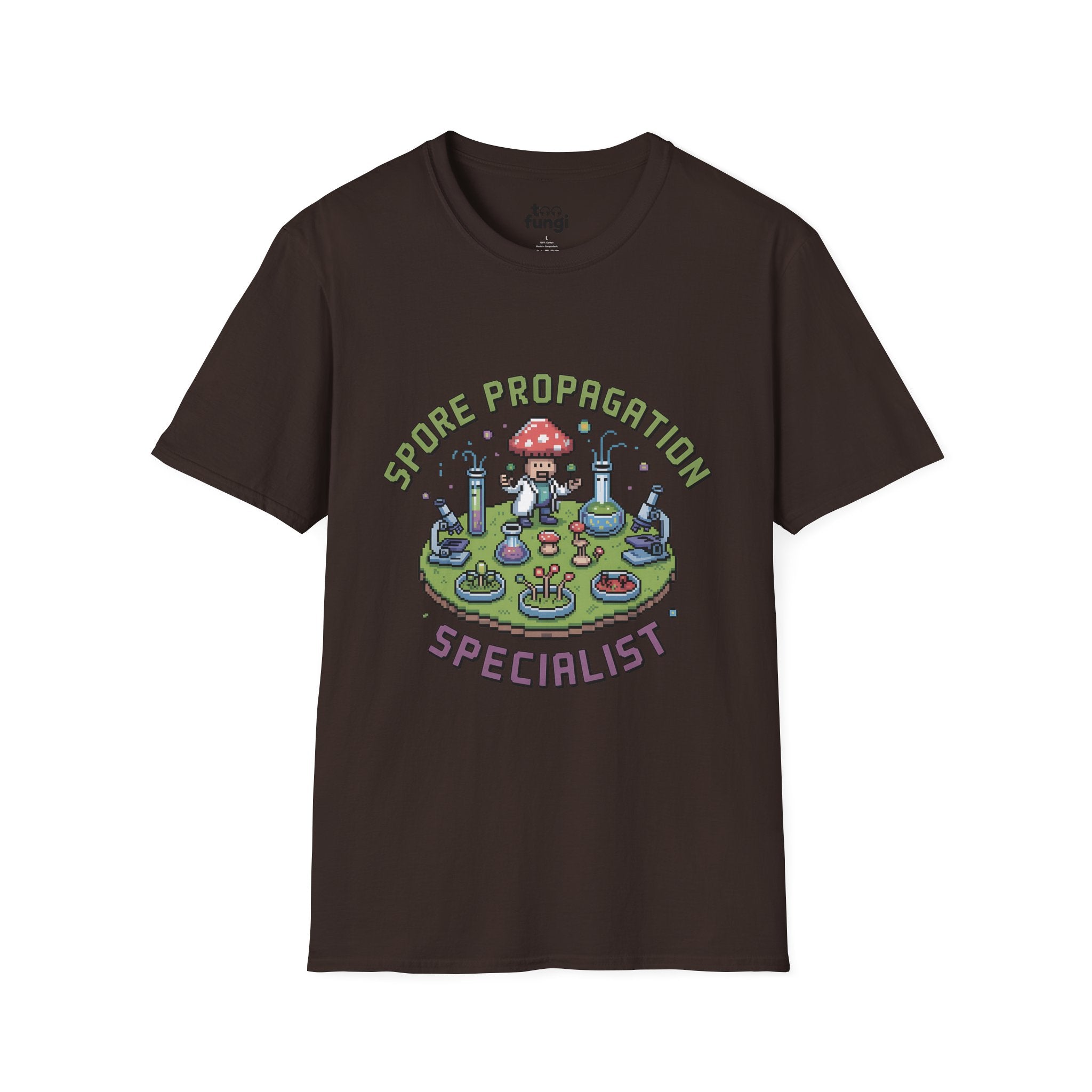 Spore Propagation Specialist 8-Bit Expert Badge T-Shirt