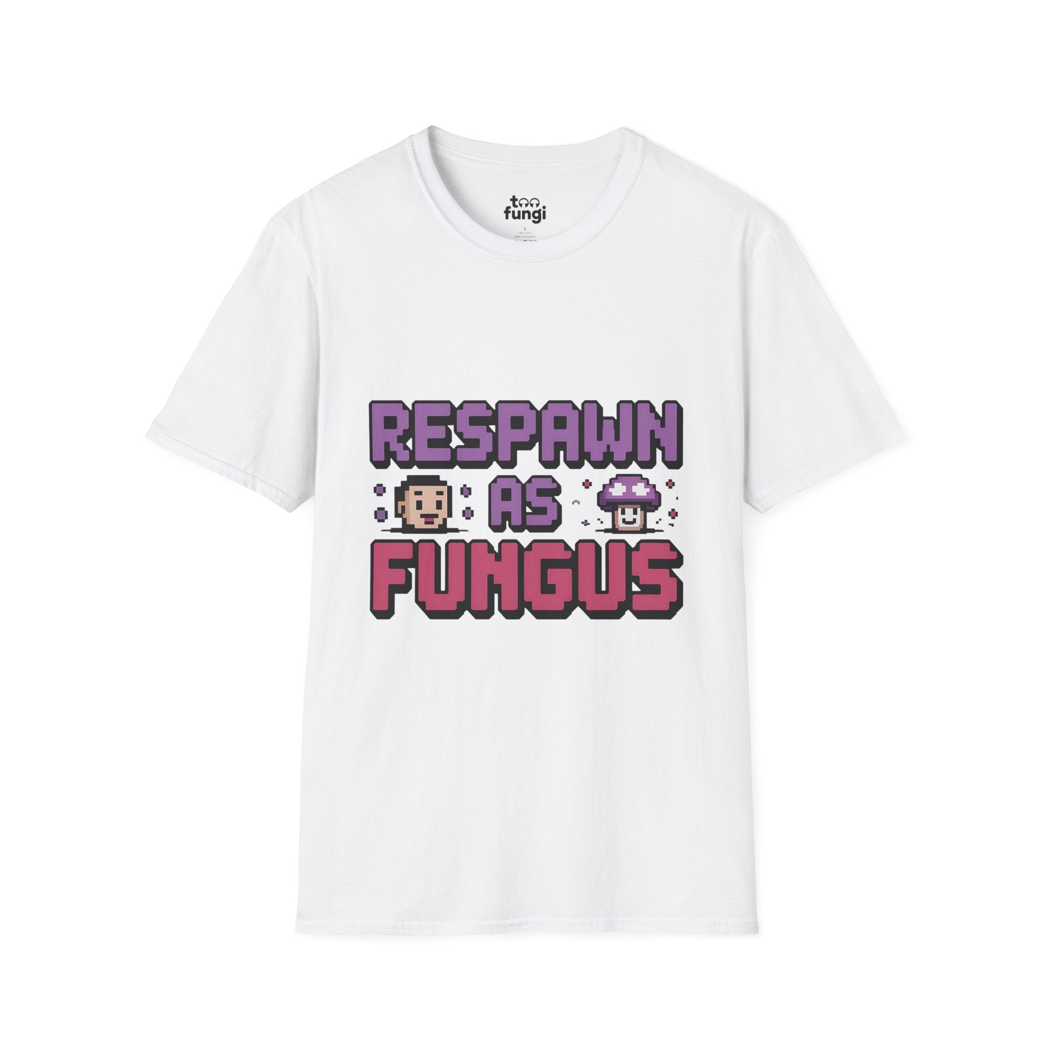 Respawn As Fungus 8-Bit Afterlife Gaming T-Shirt