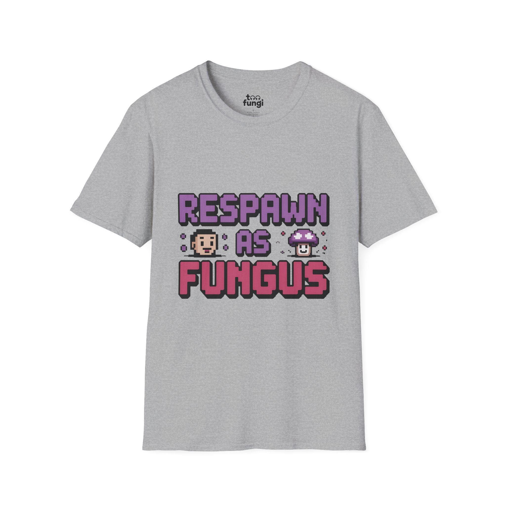 Respawn As Fungus 8-Bit Afterlife Gaming T-Shirt