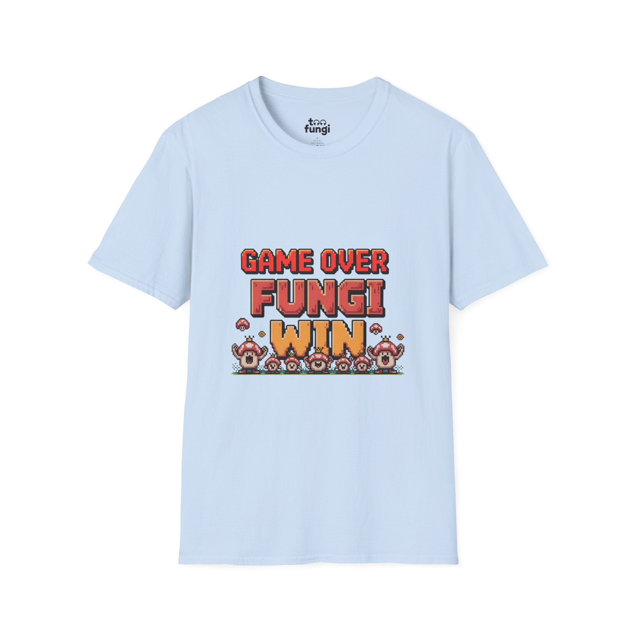 Game Over Fungi Win 8-Bit Victory Screen T-Shirt