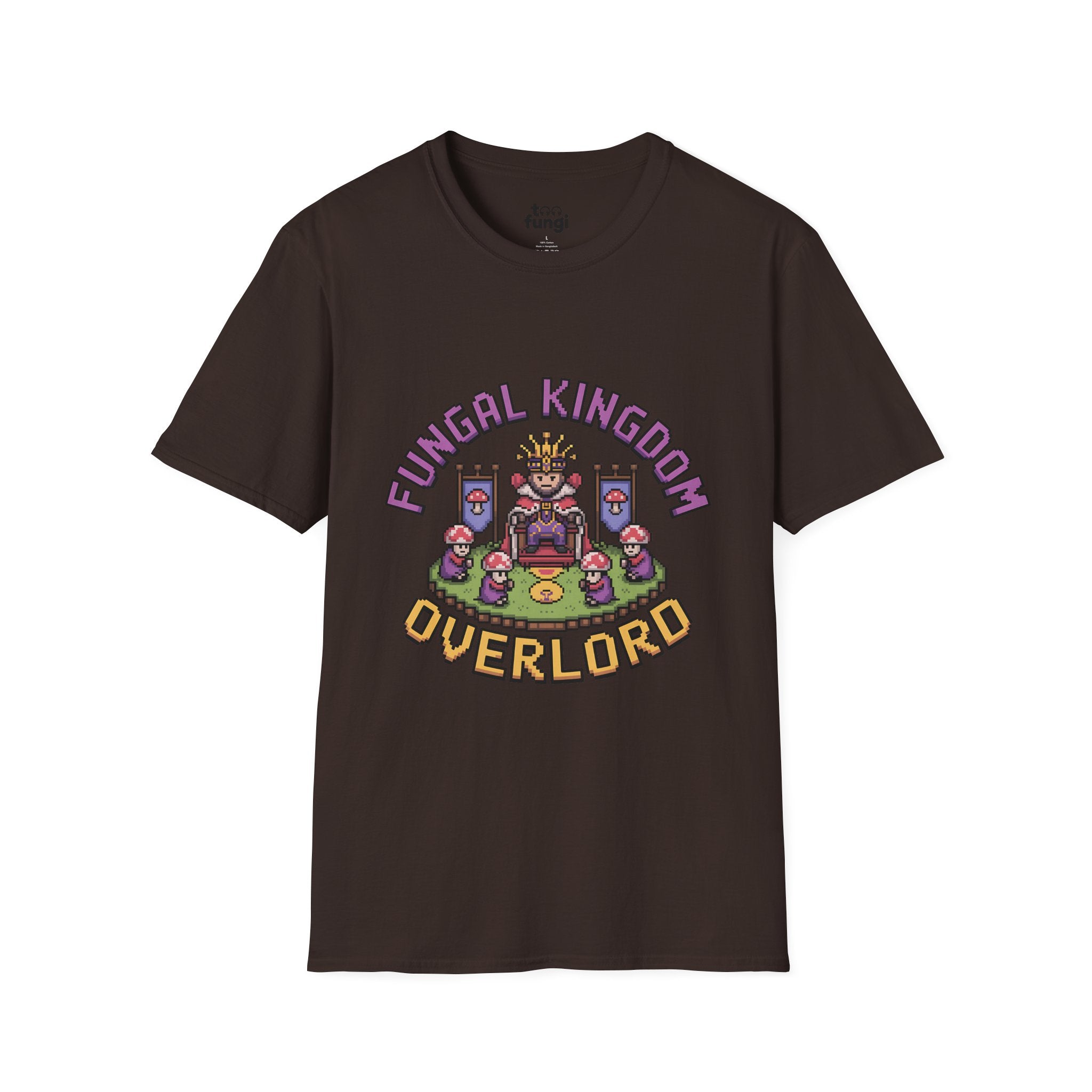 Fungal Kingdom Overlord 8-Bit Royal Badge T-Shirt