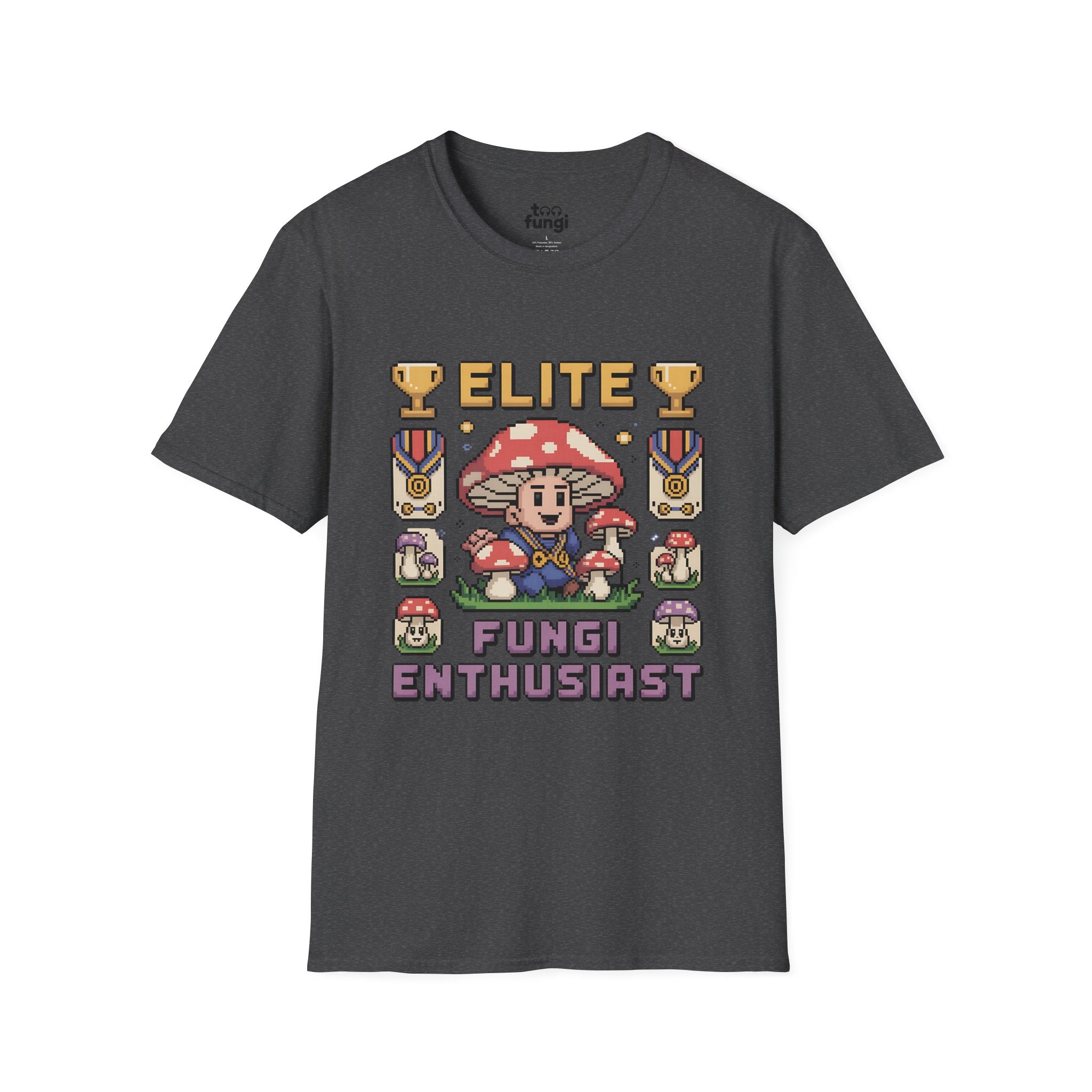 Elite Fungi Enthusiast Premium Badge T-Shirt