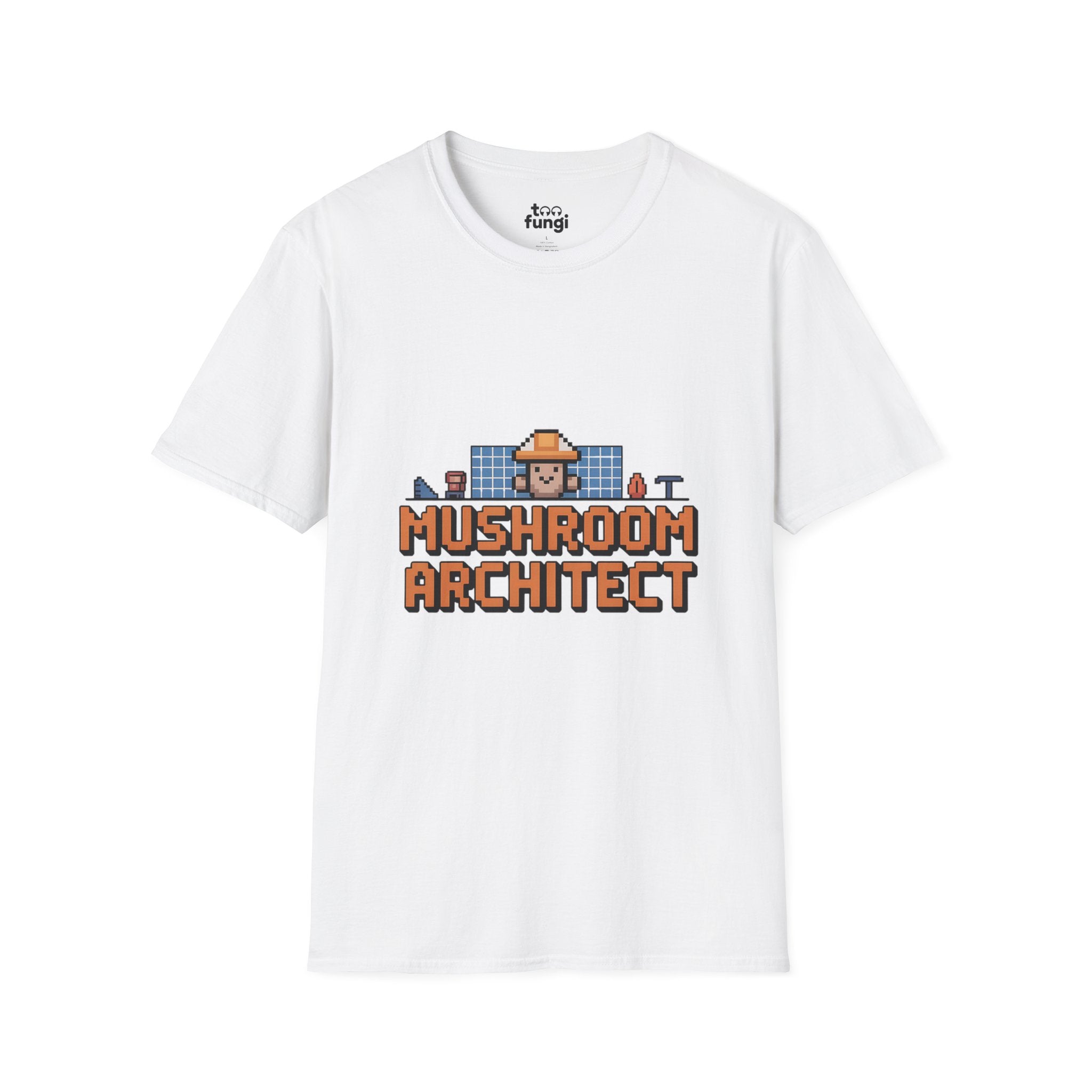 Underground Mushroom Architect 8-Bit Cave Designer T-Shirt