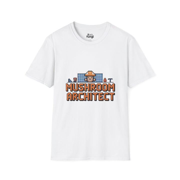 Underground Mushroom Architect 8-Bit Cave Designer T-Shirt