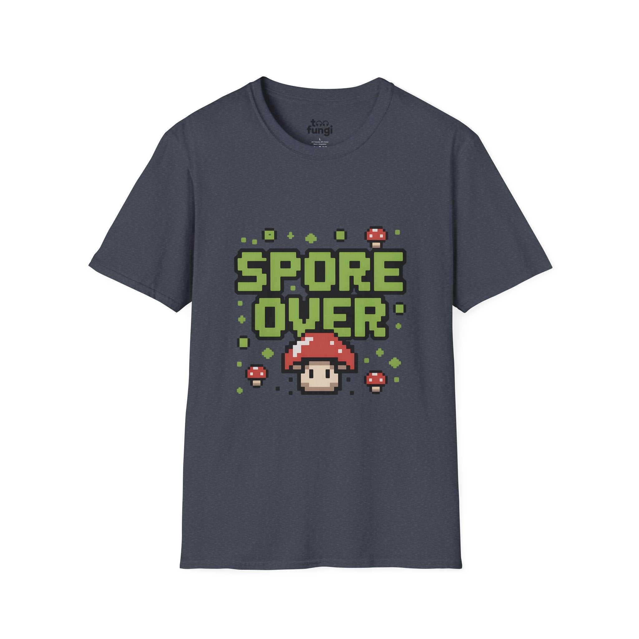 Spore Over 8-Bit Gaming Mushroom T-Shirt