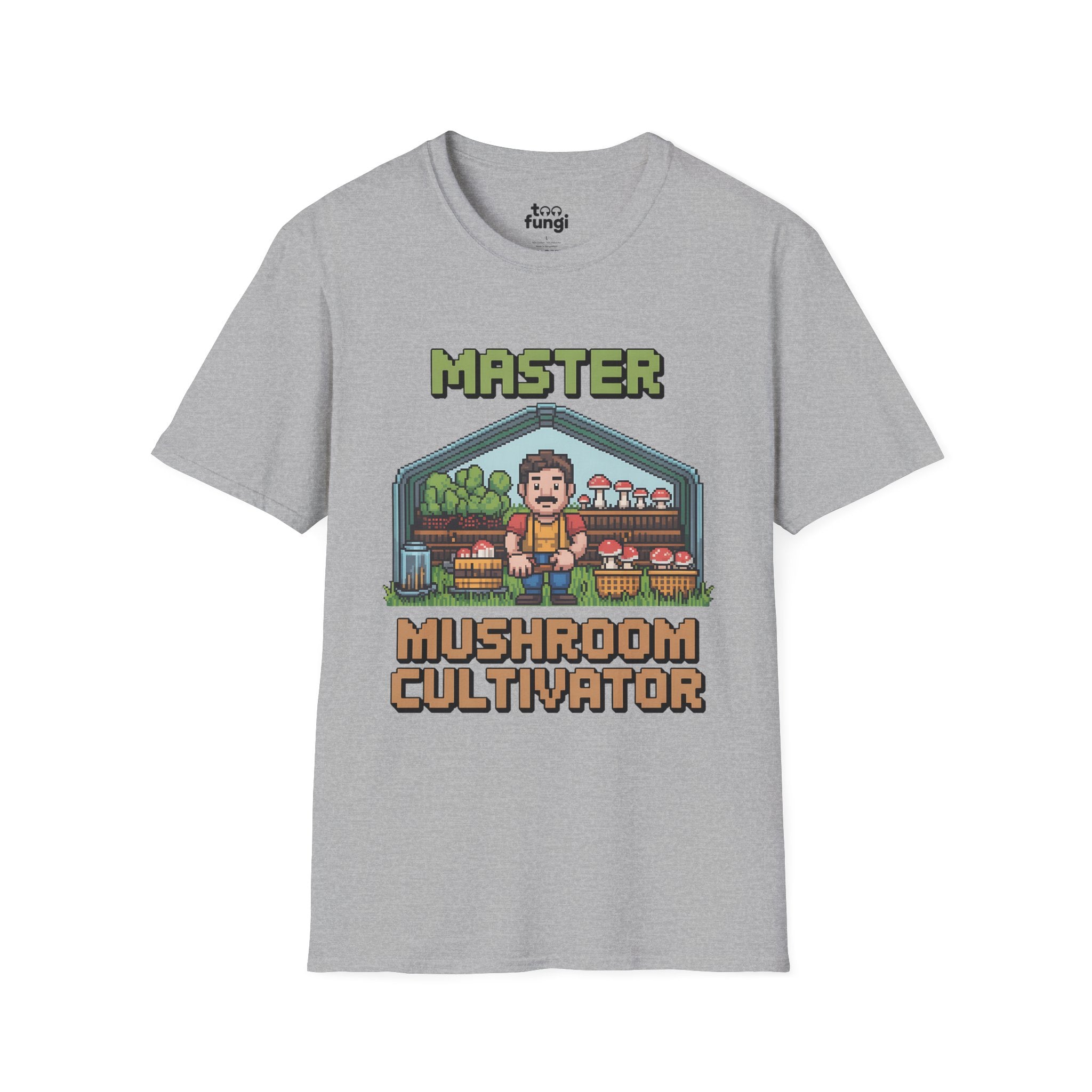 Master Mushroom Cultivator 8-Bit Growing Expert T-Shirt