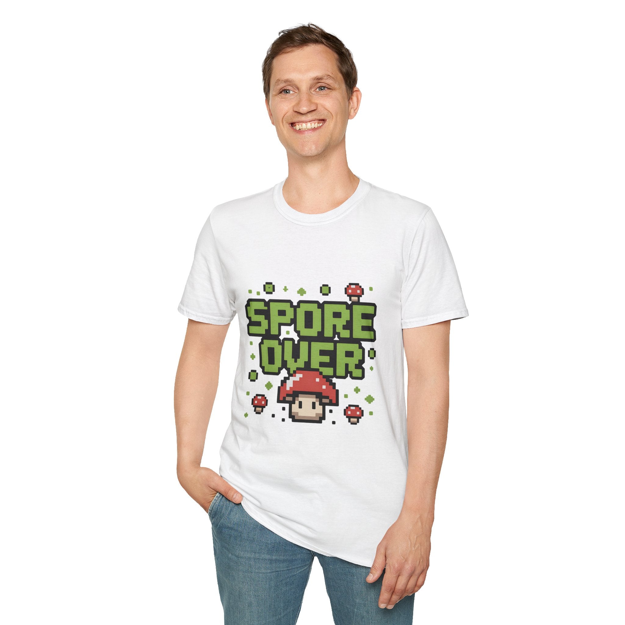 Spore Over 8-Bit Gaming Mushroom T-Shirt