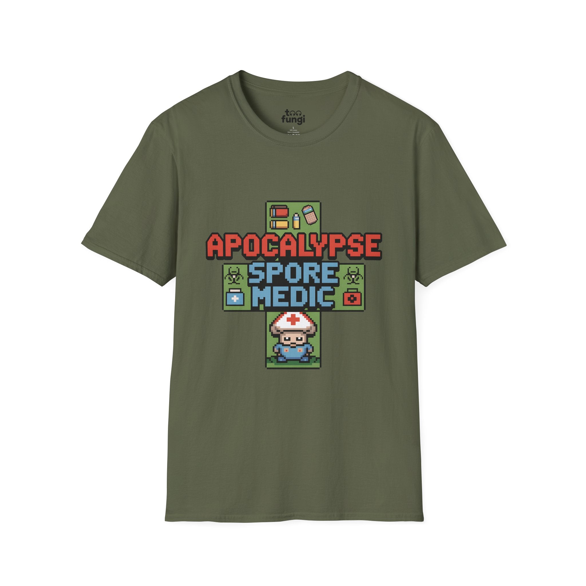 Apocalypse Spore Medic 8-Bit Emergency Healer T-Shirt