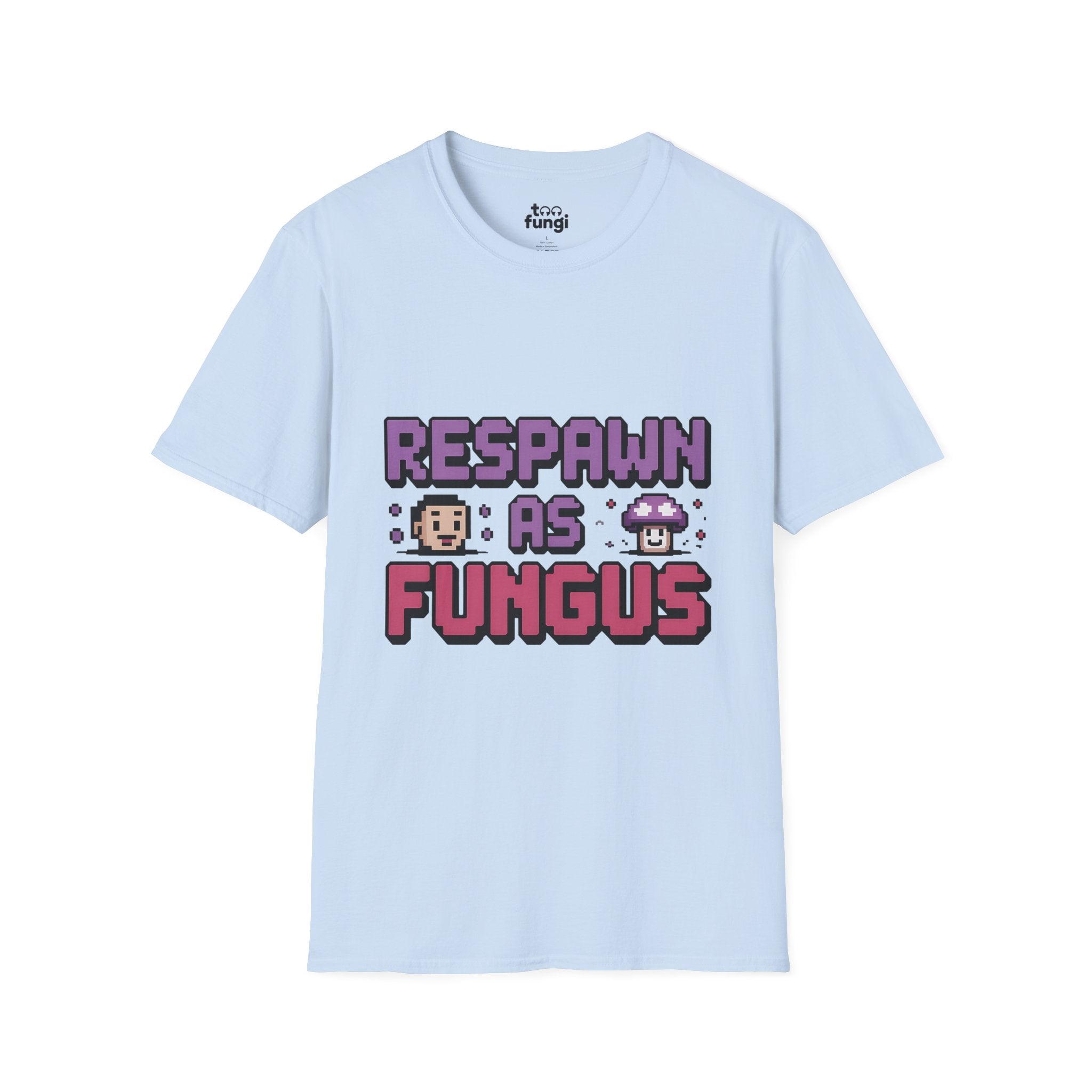 Respawn As Fungus 8-Bit Afterlife Gaming T-Shirt