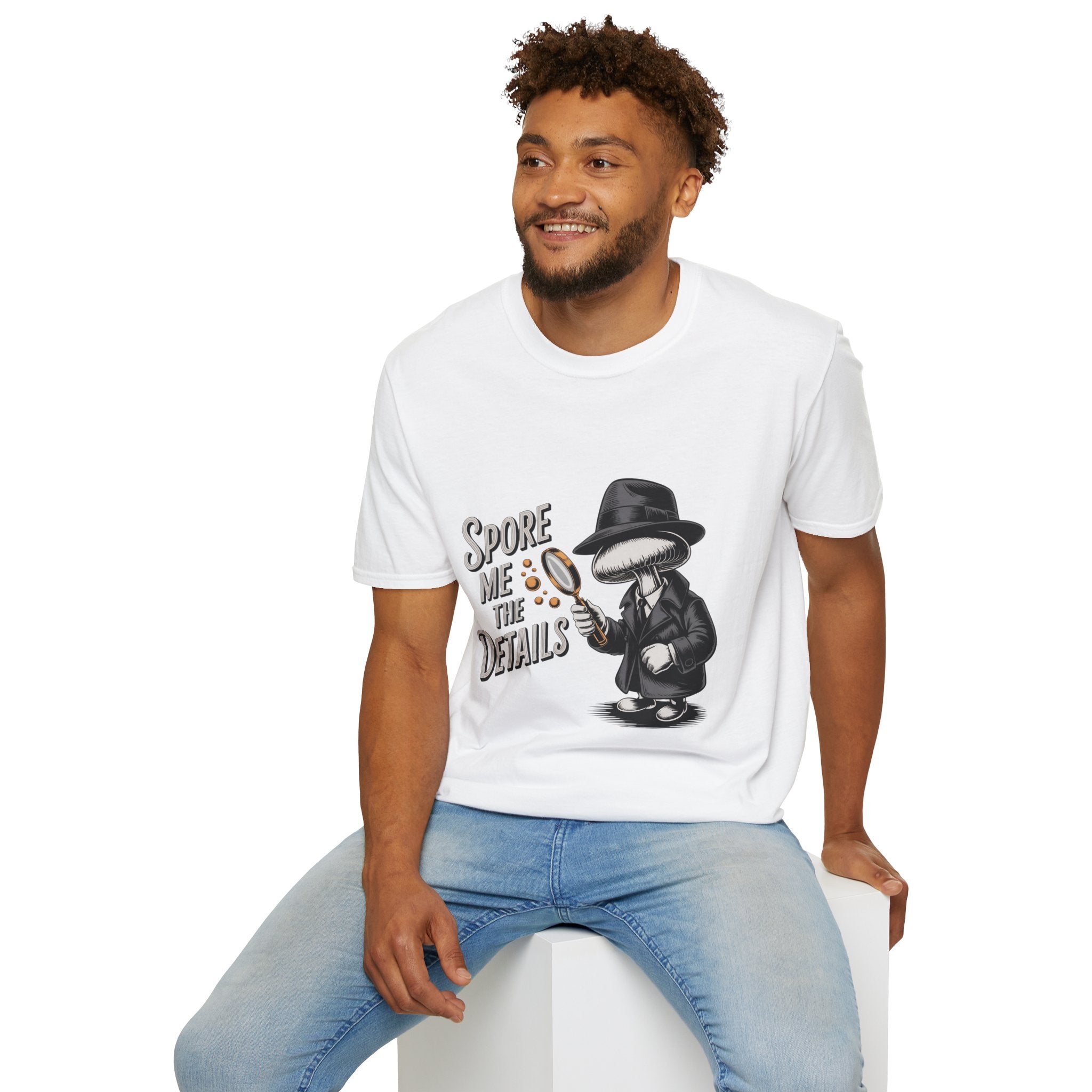 Spore Me The Details Mushroom Detective T-Shirt