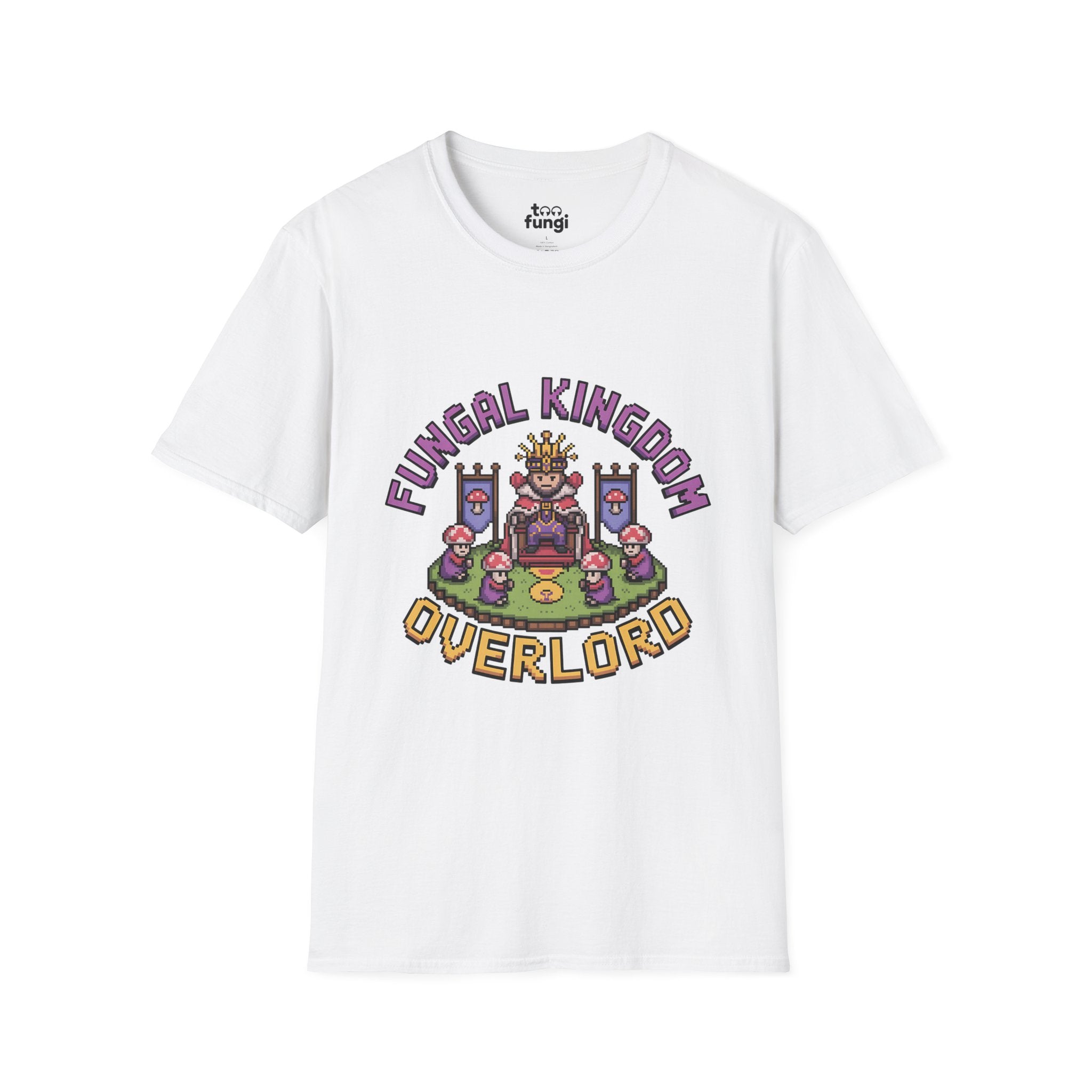 Fungal Kingdom Overlord 8-Bit Royal Badge T-Shirt