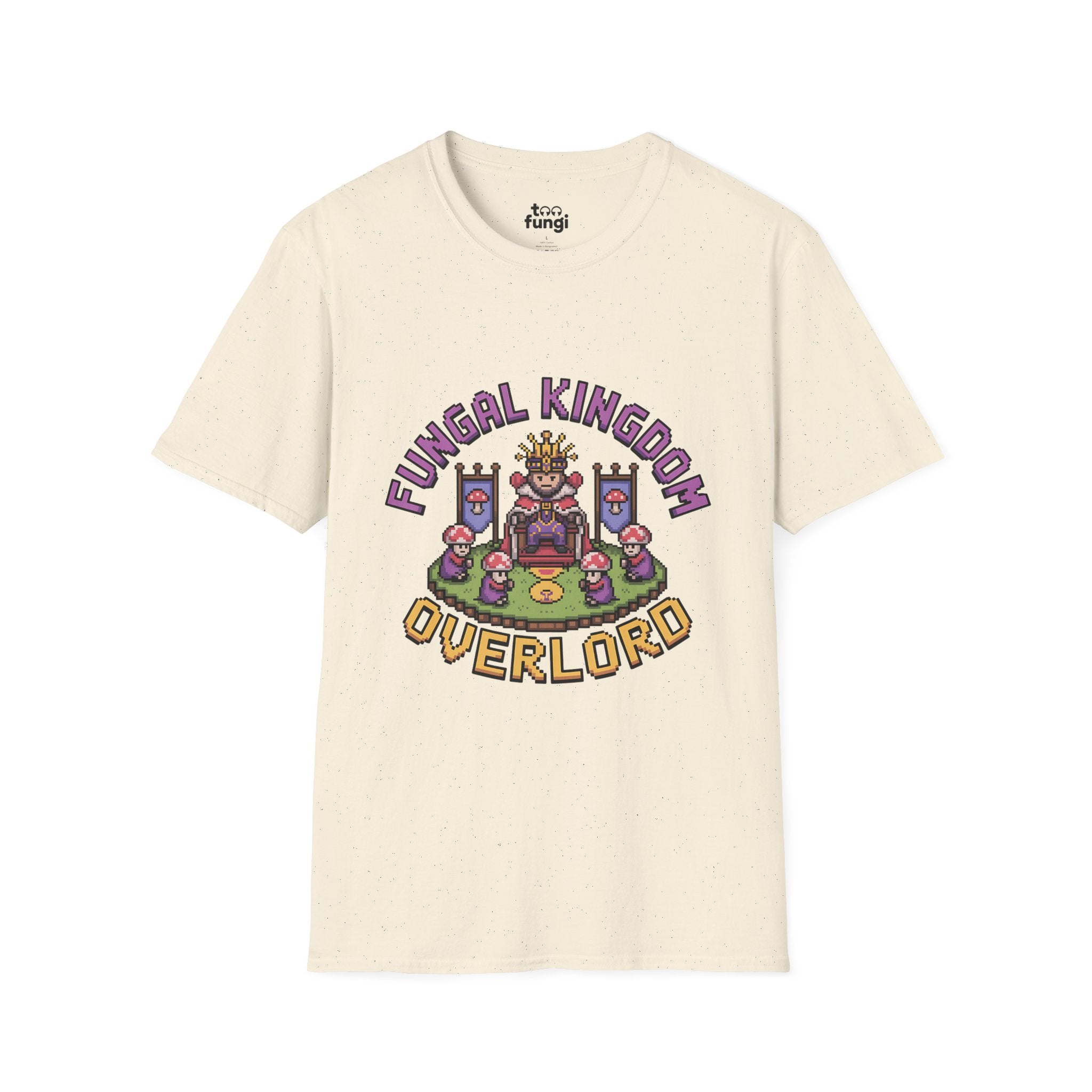 Fungal Kingdom Overlord 8-Bit Royal Badge T-Shirt