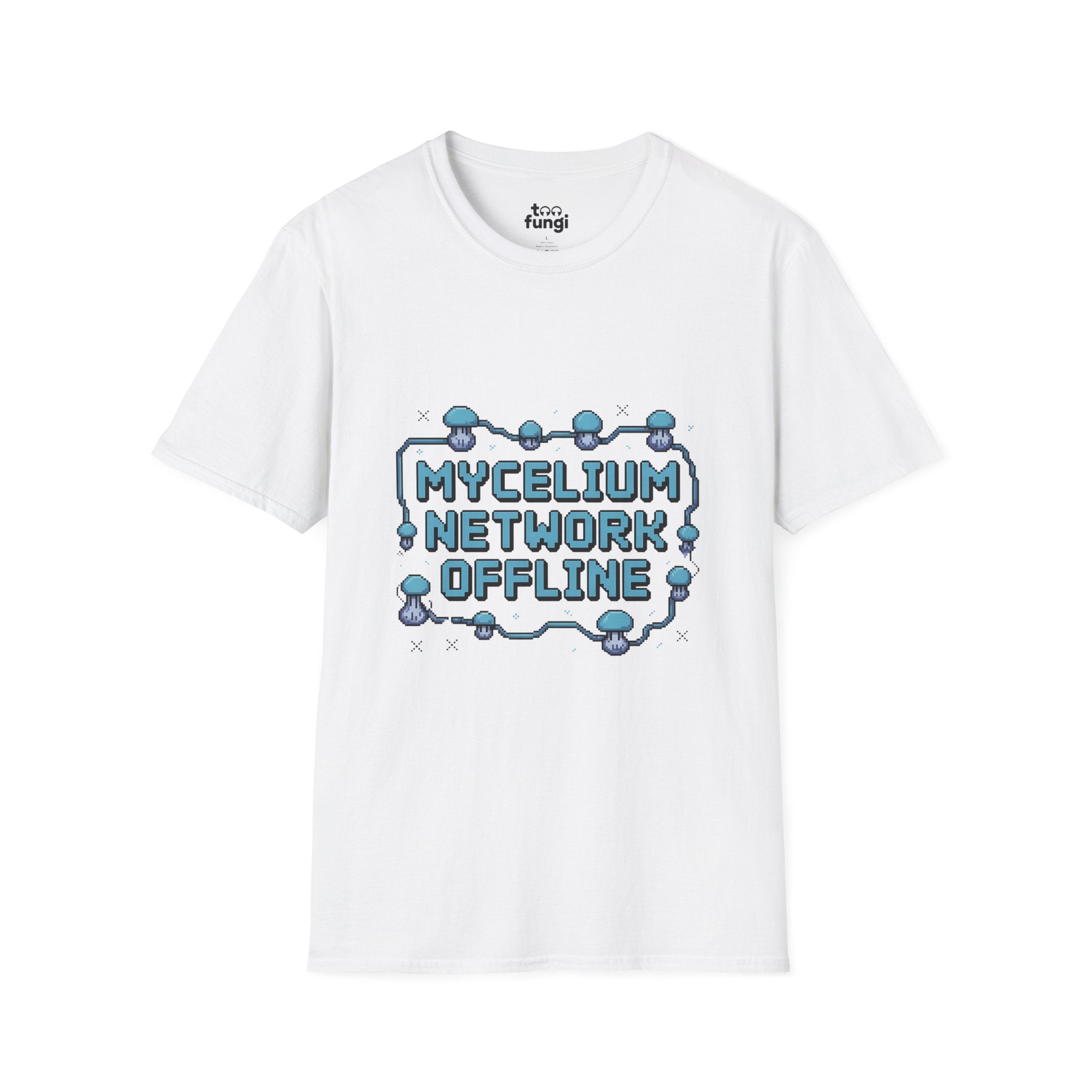 Mycelium Network Offline 8-Bit Tech Humor T-Shirt