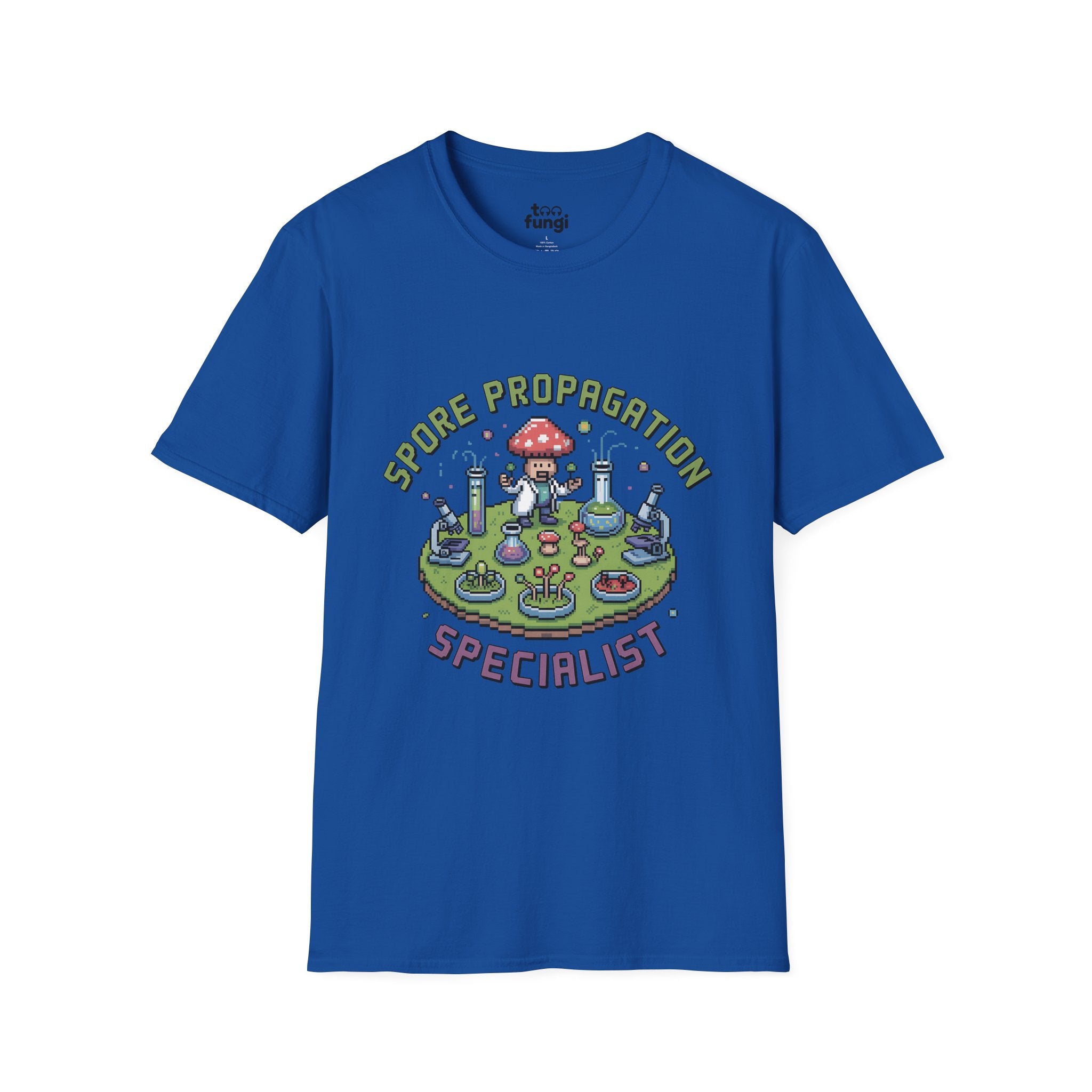 Spore Propagation Specialist 8-Bit Expert Badge T-Shirt
