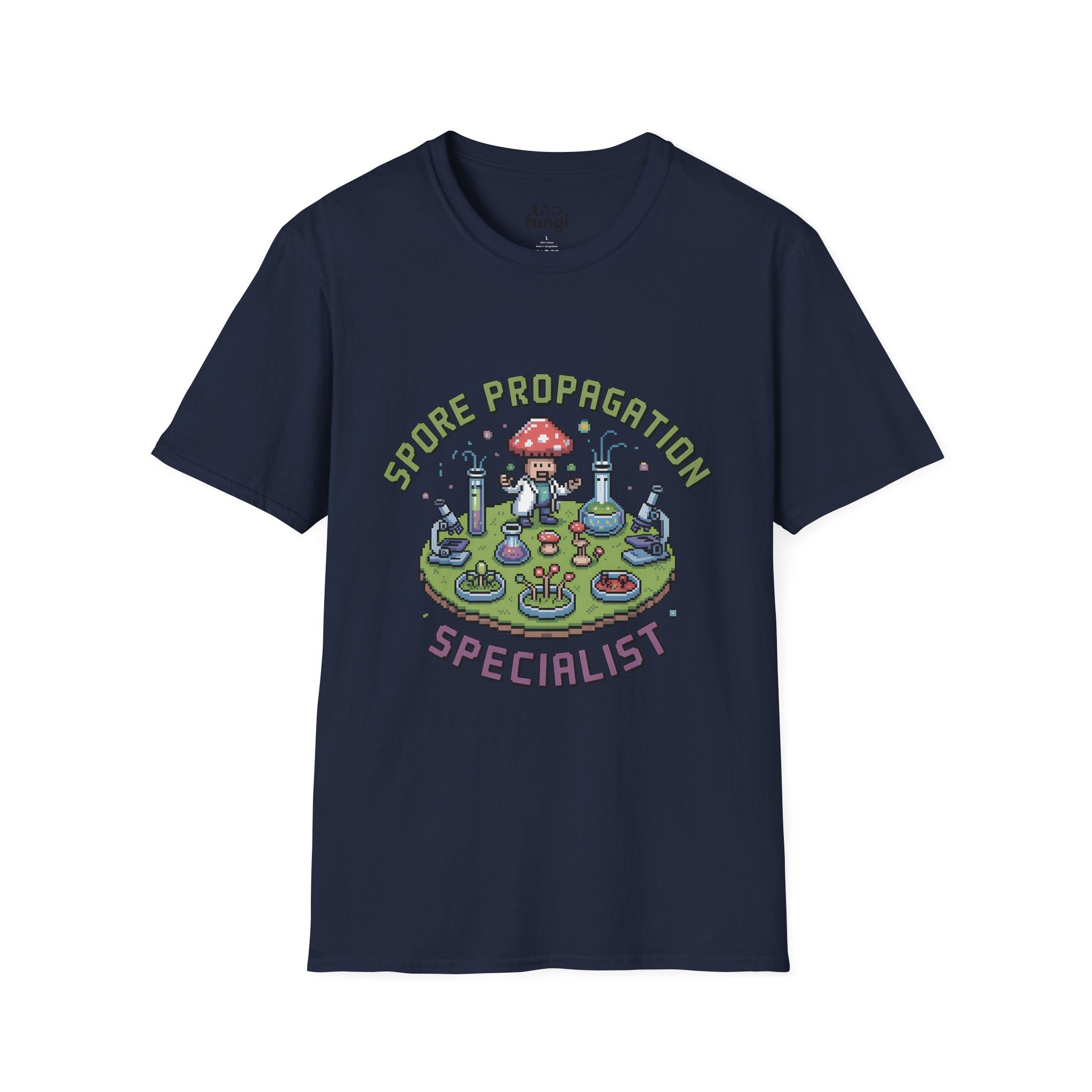 Spore Propagation Specialist 8-Bit Expert Badge T-Shirt