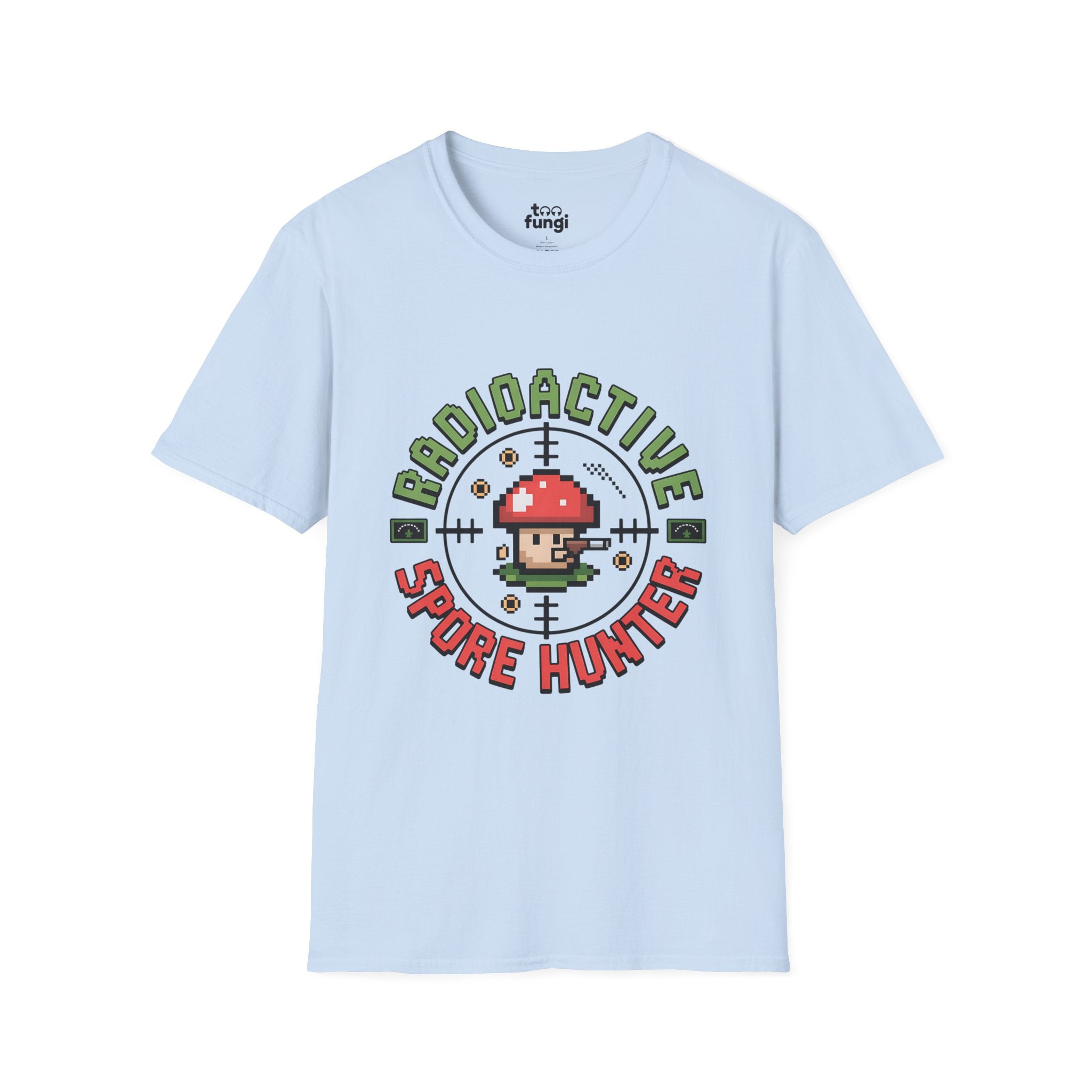 Bioactive Spore Hunter 8-Bit Research Badge T-Shirt