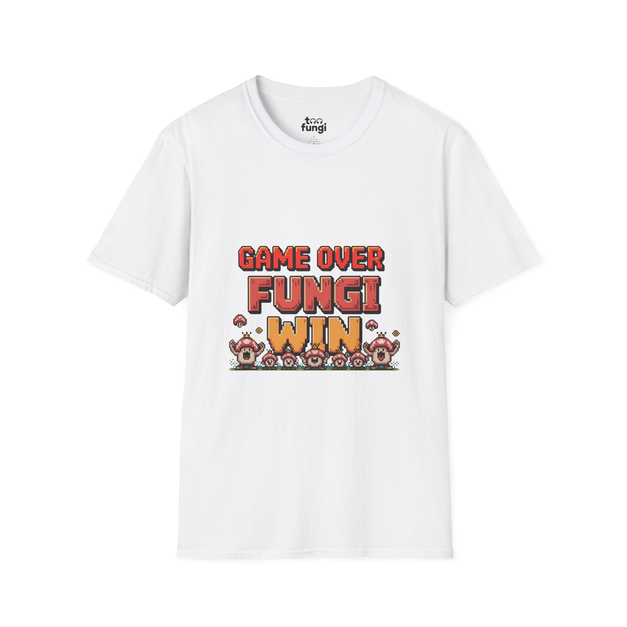 Game Over Fungi Win 8-Bit Victory Screen T-Shirt