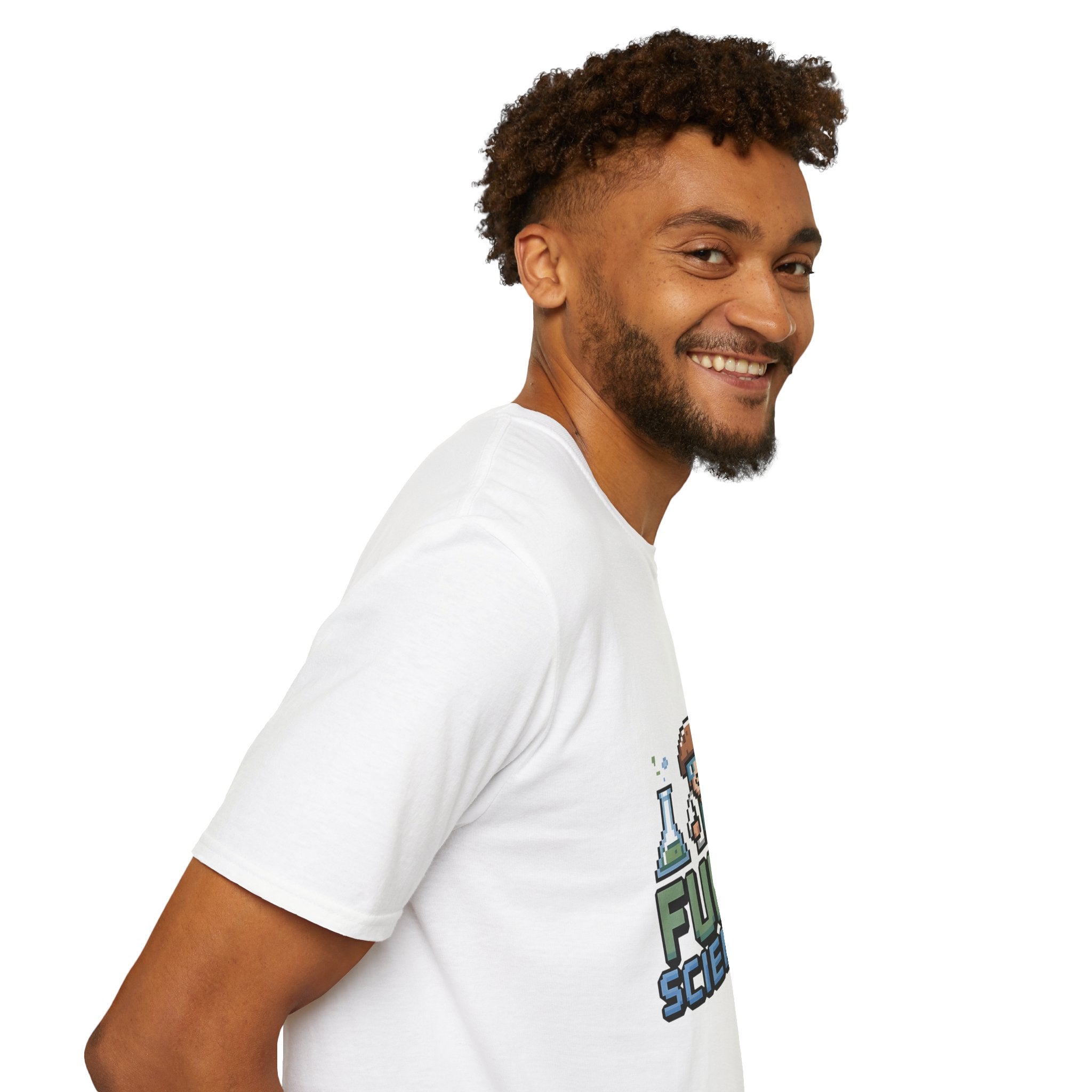 Fungi Scientist 8-Bit Laboratory Research Badge T-Shirt