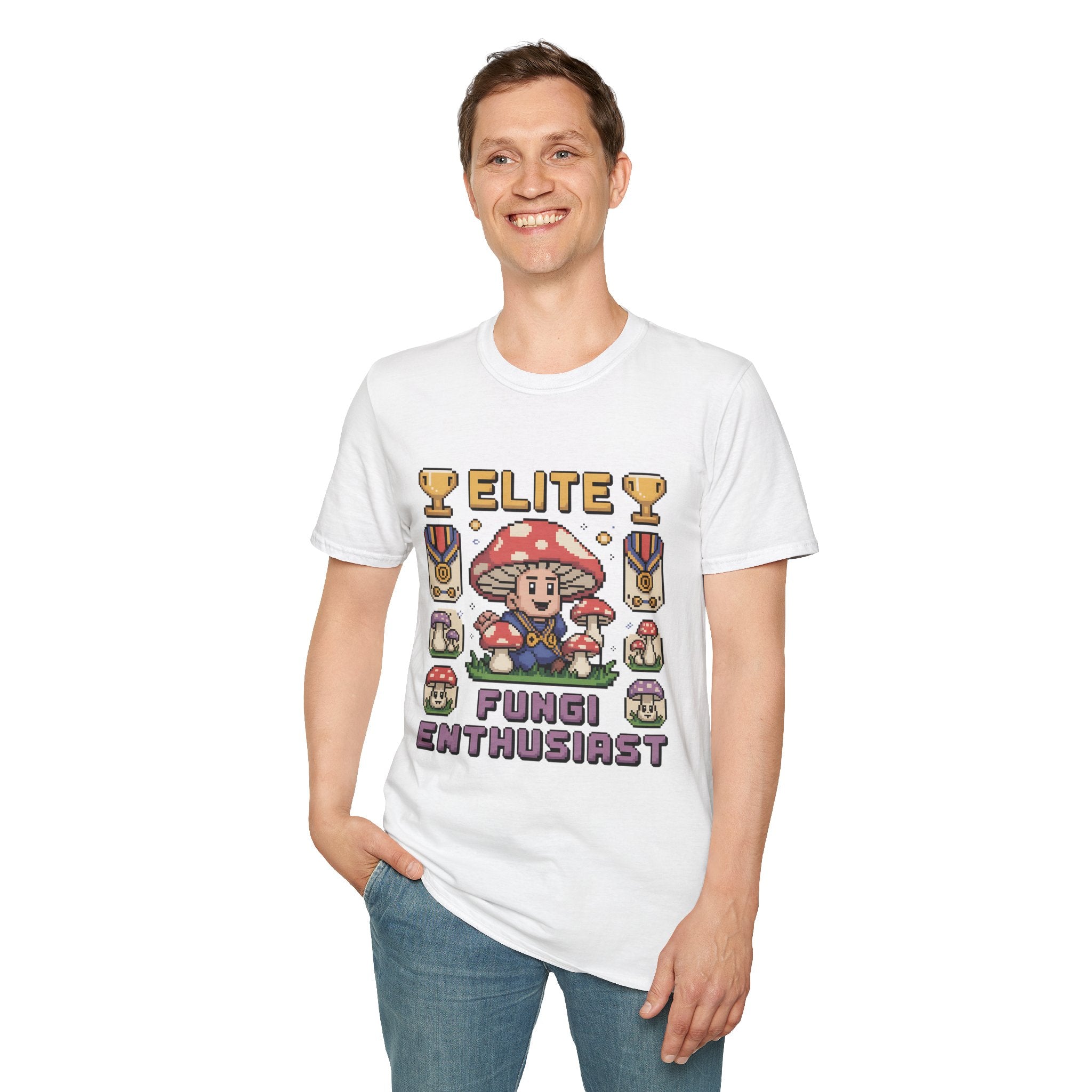 Elite Fungi Enthusiast Premium Badge T-Shirt
