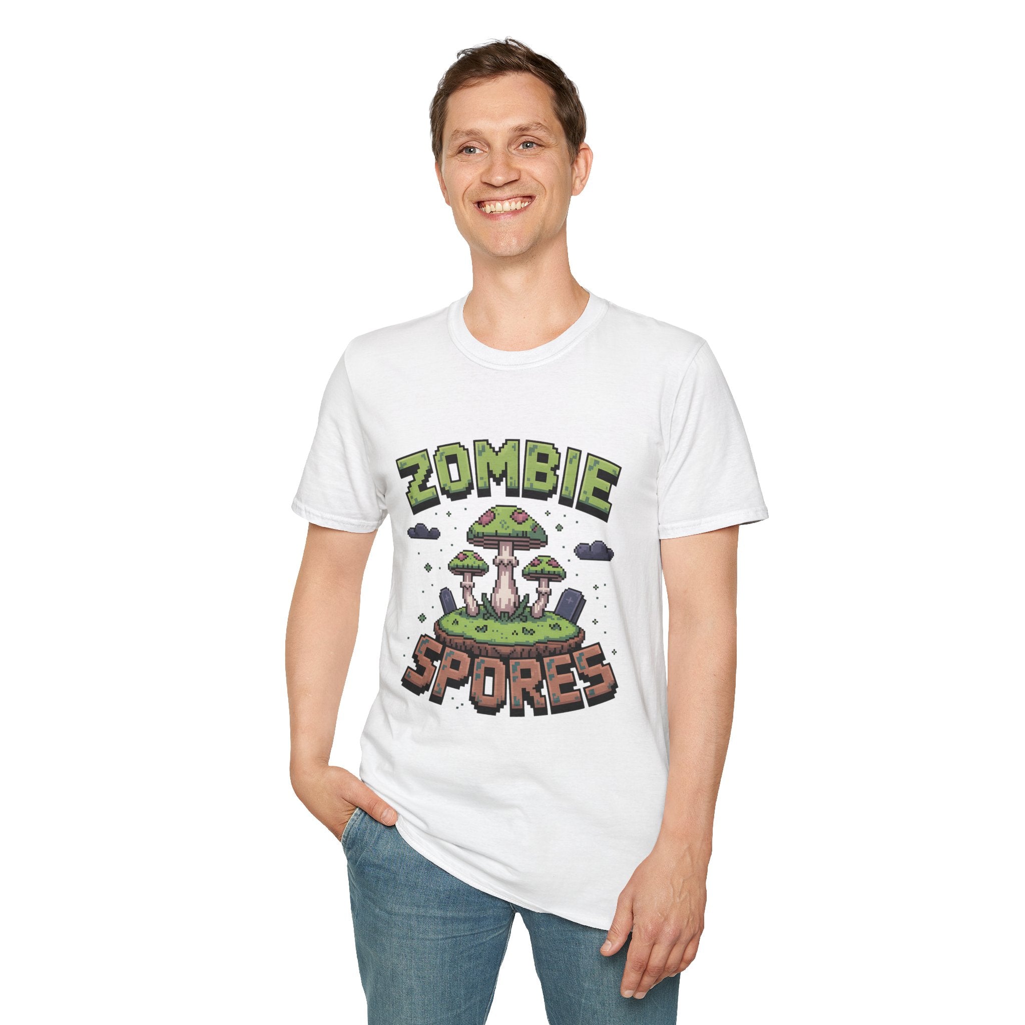 Zombie Spores 8-Bit Horror Pixel Art T-Shirt