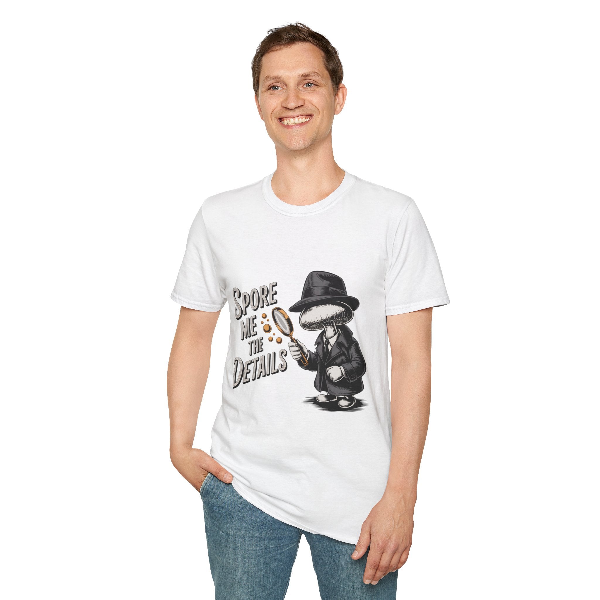 Spore Me The Details Mushroom Detective T-Shirt
