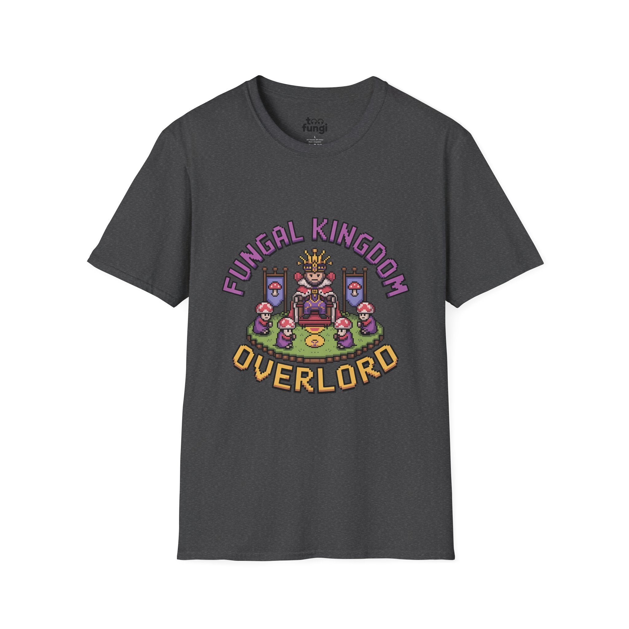Fungal Kingdom Overlord 8-Bit Royal Badge T-Shirt