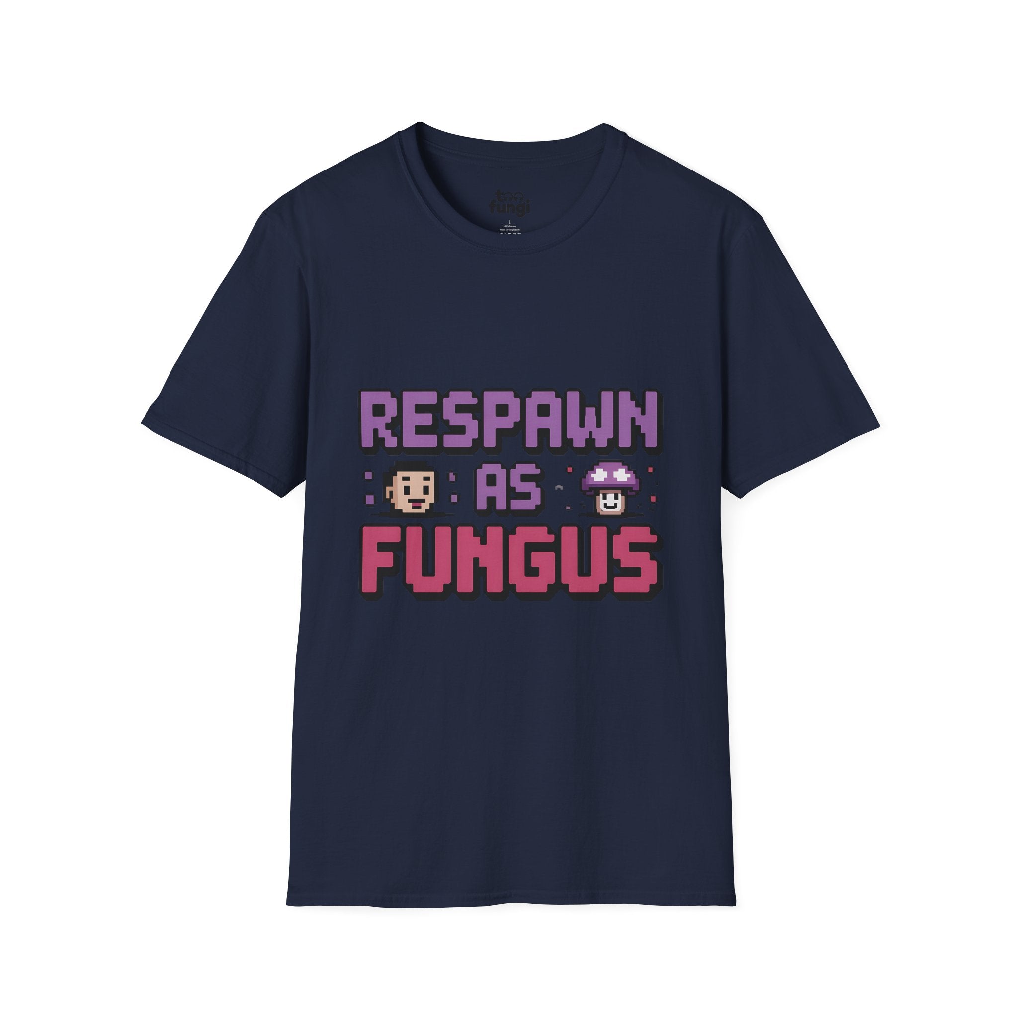 Respawn As Fungus 8-Bit Afterlife Gaming T-Shirt