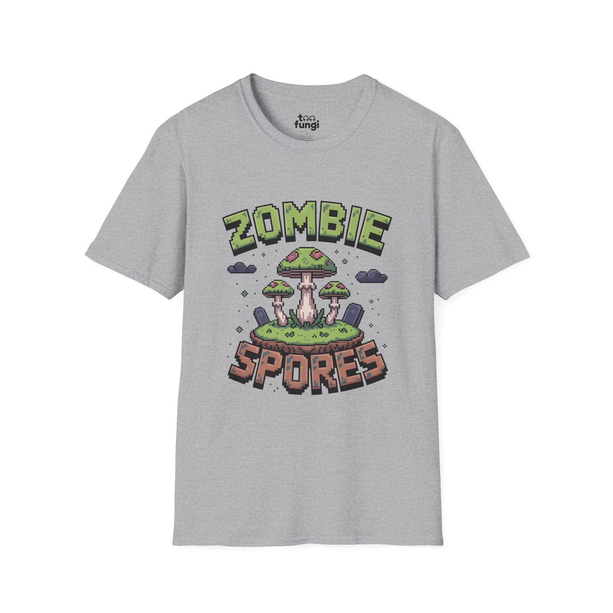 Zombie Spores 8-Bit Horror Pixel Art T-Shirt