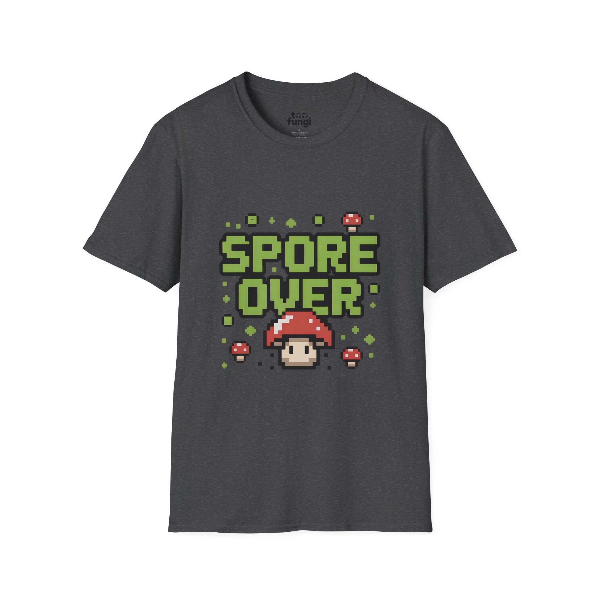 Spore Over 8-Bit Gaming Mushroom T-Shirt